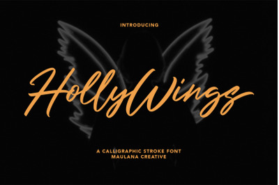 Holly Wings Calligraphic Font