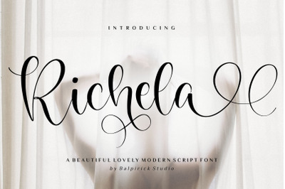 Richela Beautiful Lovely Modern Script Font