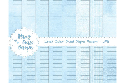Lined Blue Journal Pages US Letter Size