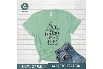 Live Laugh Love svg,  Quotes svg cut file