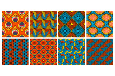 Ethnic wax textile pattern. African abstract wax seamless ornaments ve