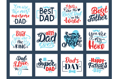 Fathers day calligraphy quotes. Hand dr