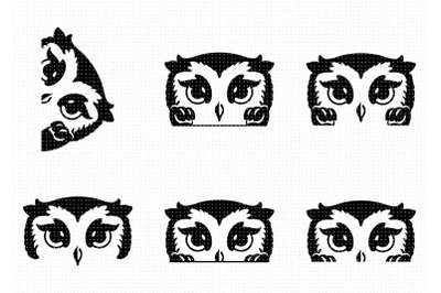 cute peeking owl SVG and PNG clipart