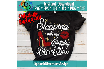 Stepping into, Sassy Classy Fabulous Svg, Birthday Shirt, High Heel, L