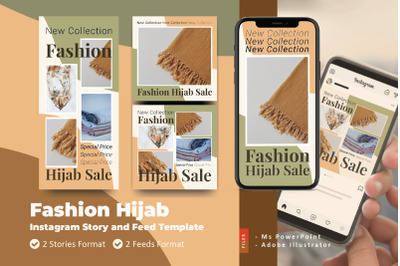 Fashion Hijab Sale Instagram Story and Feed Template