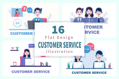 16 Contact Us Customer Service Illustration