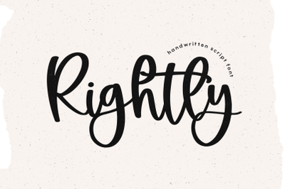 Rightly - Handwritten Script Font