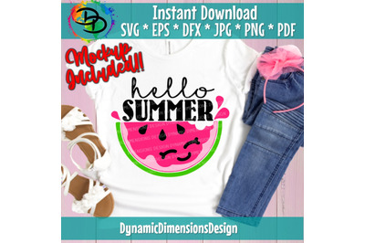 Cure Watermelon&2C; Little Girl&2C; Summer SVG&2C; Hello Summer SVG&2C; Watermelon