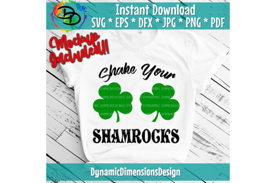 St Patricks Day SVG, Shake Your Shamrocks SVG, Lucky, Shamrock, Clover