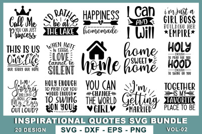 Inspirational Quotes SVG Bundle vol-02