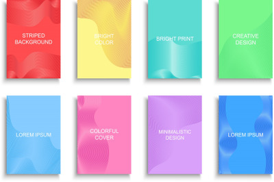 Bright colorful striped posters
