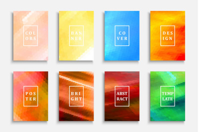 Set of bright colorful posters