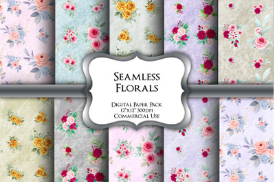Seamless Florals Digital Paper Pack