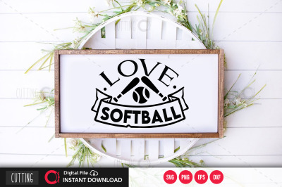 Love Softball svg