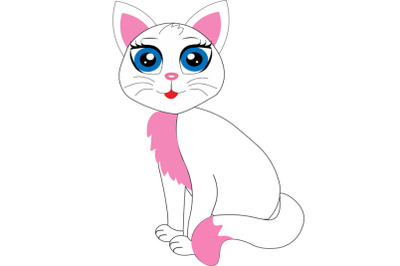 Cat svg,&nbsp;&nbsp;white pink cat svg , Cute&nbsp;&nbsp;cat svg,&nbsp;&nbsp;cat&nbsp;clip art,&nbsp;&nbsp;cat svg