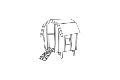 rural  Chicken Coop outline Icon