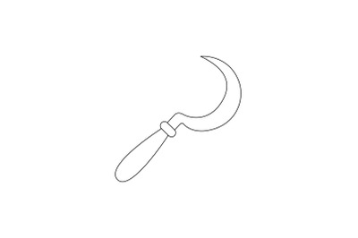 rural Sickle outline Icon