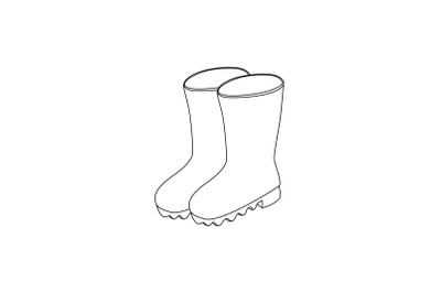 rural Boots outline Icon