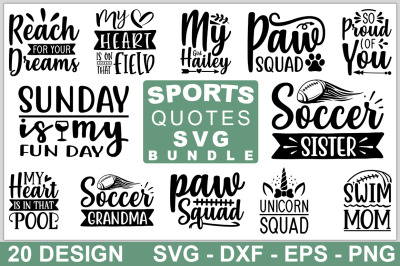 Sports Quotes SVG Bundle Vol-09