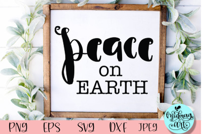 Peace on earth wood sign svg, christmas sign svg