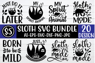 sloth svg bundle