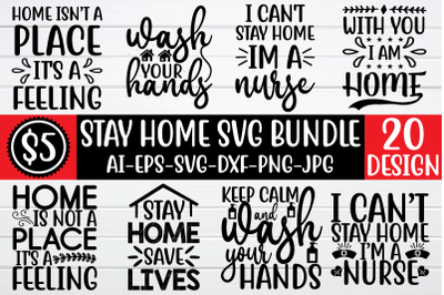 Stay home svg bundle