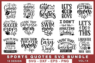 Sports Quotes SVG Bundle Vol-14