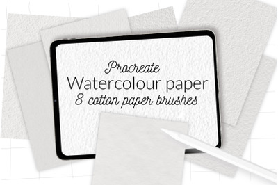 Procreate watercolor paper texture brushes. Cotton paper brushes for P