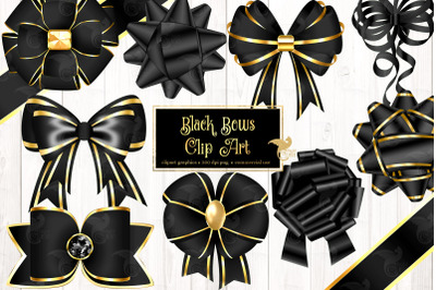 Black Bows Clip Art