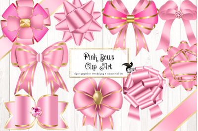 Pink Bows Clipart