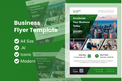 Webinar Business Slash Flyer Brochure Template