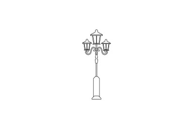 rural Street Lights outline Icon