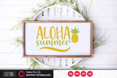 Aloha summer svg