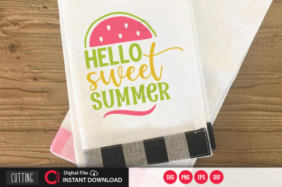 Hello sweet summer svg