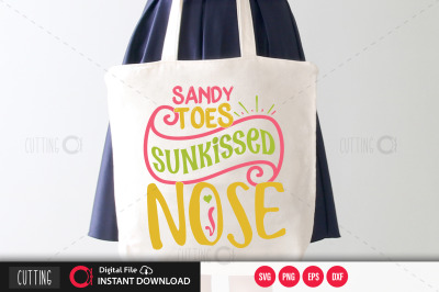 Sandy toes sunkissed nose svg