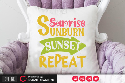 Sunrise sunburn sunset repeat svg