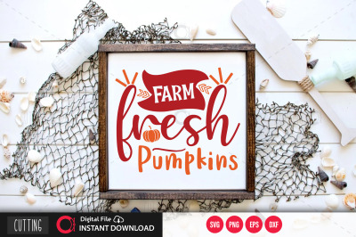 Farm fresh pumpkins svg