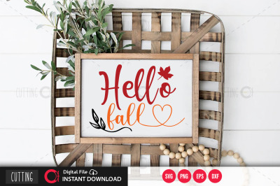 Hello fall svg