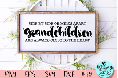 Grandchildren wood sign svg, family quote sign svg