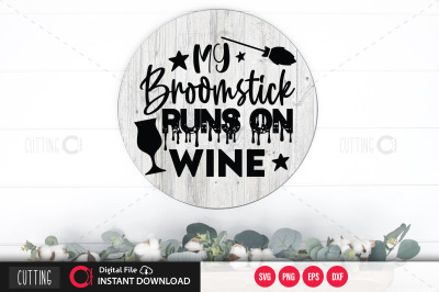 My broomstick runs on wine svg