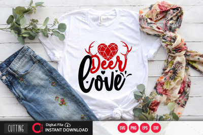 Deer love svg