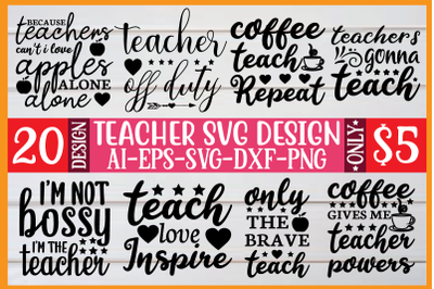 teacher design svg bundle