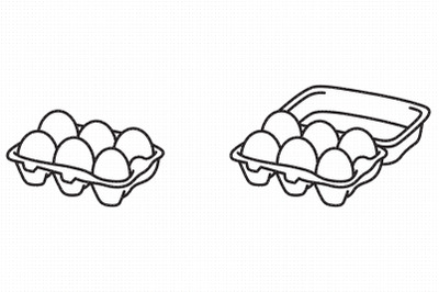 Egg tray carton SVG and PNG clipart