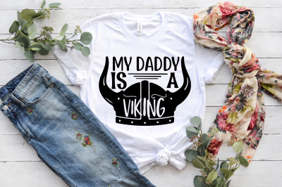 My daddy is a viking svg