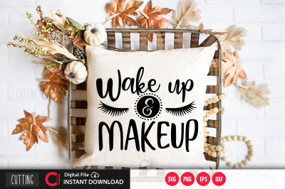 wake up and makeup svg