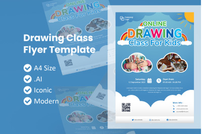 Online Drawing Class Flyer Brochure Template