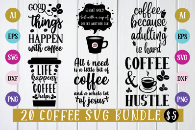coffee design svg bundle