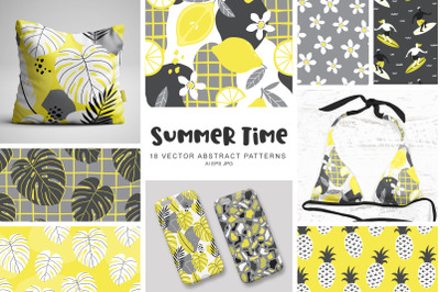 Summer Time Vector Abstract Patterns