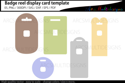 retractable badge display card template