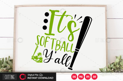 Its Softball Yall svg